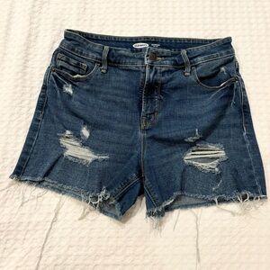 Old navy boyfriend ripped jean shorts